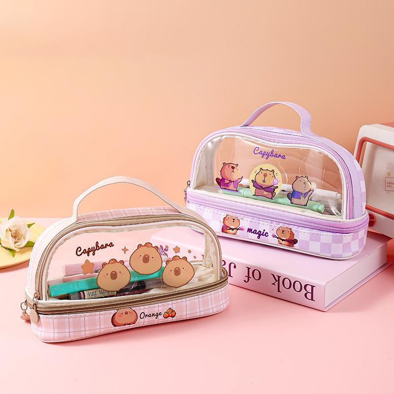 Портативные пеналы с рисунком капибары Kawaii, двухслойные, большой емкости, для карандашей, школьные принадлежности, коробка для канцелярских принадлежностей A
Портативные пеналы с рисунком капибары Kawaii, двухслойные, большой емкости, для карандашей, школьные принадлежности, коробка для канцелярских принадлежностей A