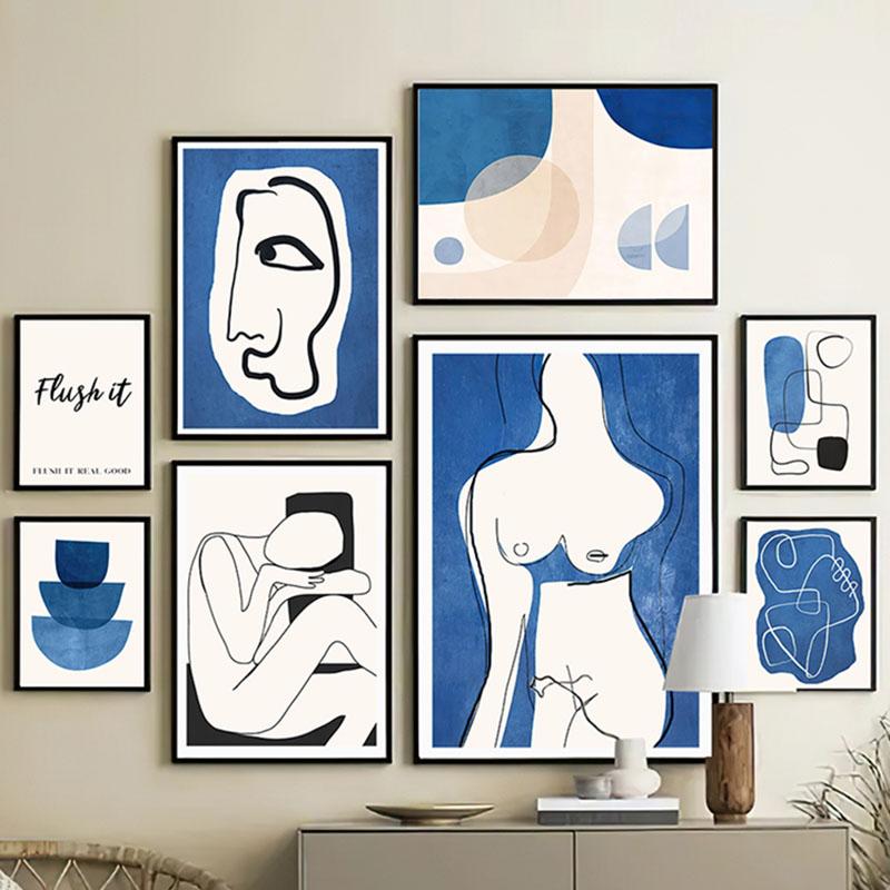 Wall Art Print Canvas Pictures Blue Nuxy Girl Face Line Geometry Minimalist Abstract Poster Living Room Home Decoration Painting 21cm×30cm NoFrame
Wall Art Print Canvas Pictures Blue Nuxy Girl Face Line Geometry Minimalist Abstract Poster Living Room Home Decoration Painting 21cm×30cm NoFrame
