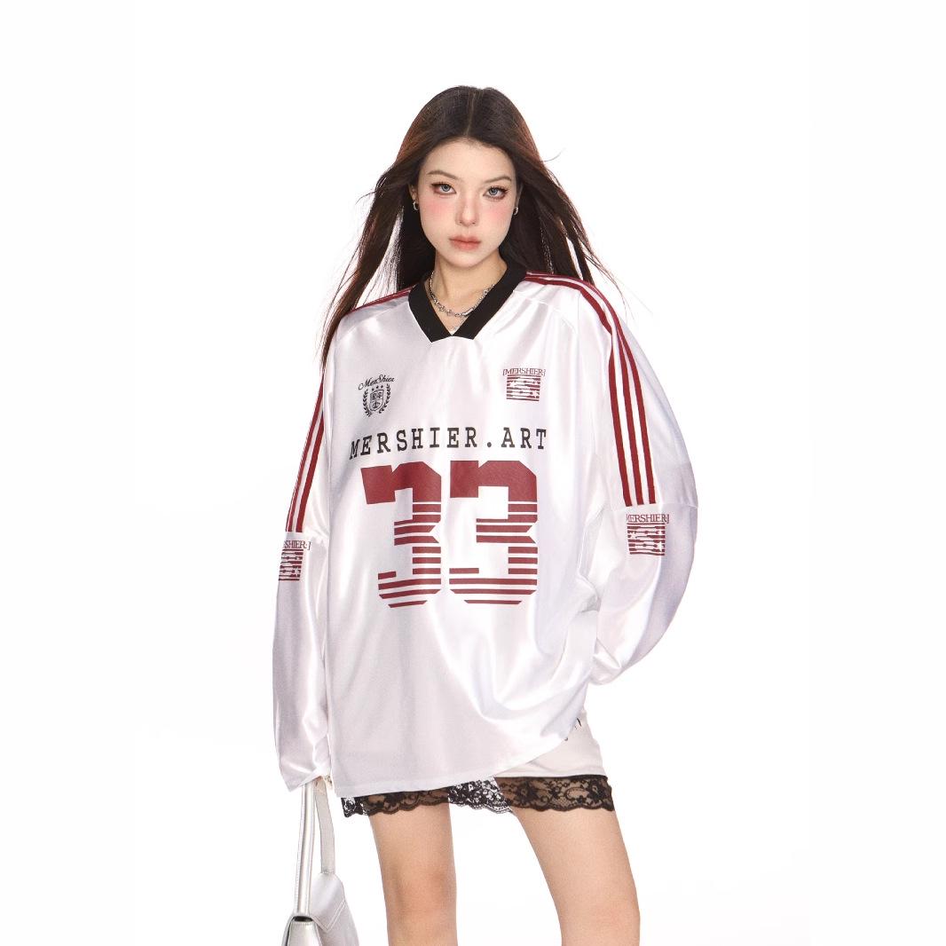 Women s American Colorblock V-Neck Long-Sleeve Sporty Jersey Sweatshirt 2XL чорний
Women s American Colorblock V-Neck Long-Sleeve Sporty Jersey Sweatshirt 2XL чорний