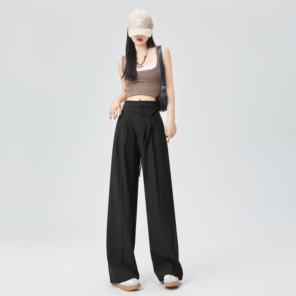 Women s Chic High-Waisted Ribbon Style Wide-Leg Pants Small чорний
Women s Chic High-Waisted Ribbon Style Wide-Leg Pants Small чорний