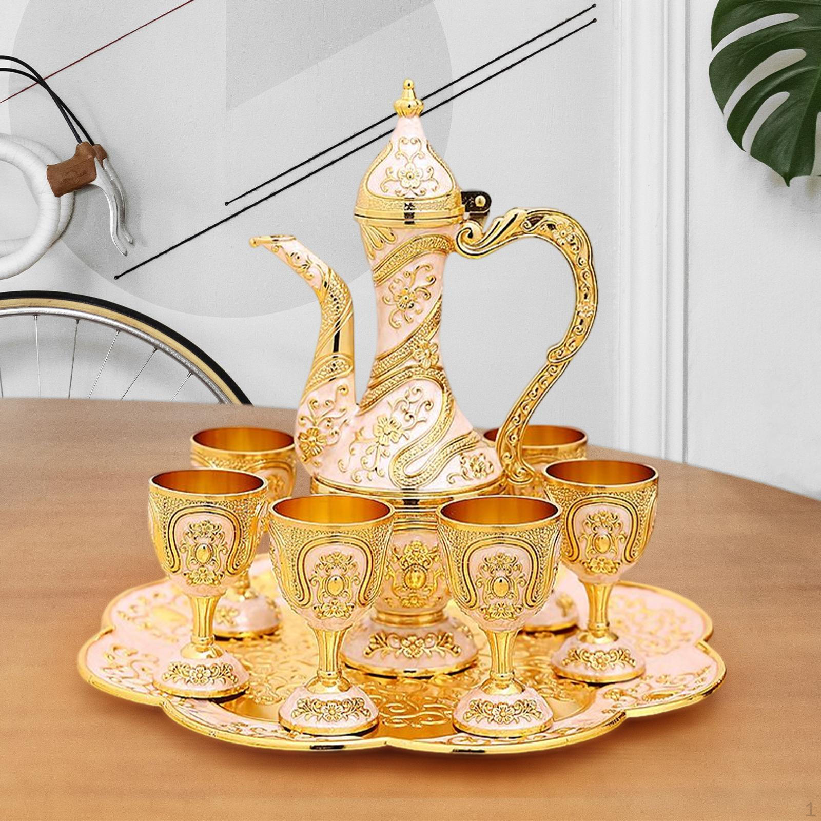 Елегантний набір турецької кави з підносом для чаю та чайником для домашнього декору Aureate White
Елегантний набір турецької кави з підносом для чаю та чайником для домашнього декору Aureate White