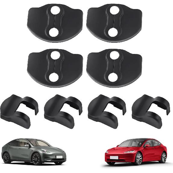 Door Lock Cover Compatible with Tesla Model Y Juniper 2025 2026 & Model 3 Highland 2024 Accessories, 4PCS Snap-on Door Latch Protector, Anti-Rust TPE
Door Lock Cover Compatible with Tesla Model Y Juniper 2025 2026 & Model 3 Highland 2024 Accessories, 4PCS Snap-on Door Latch Protector, Anti-Rust TPE