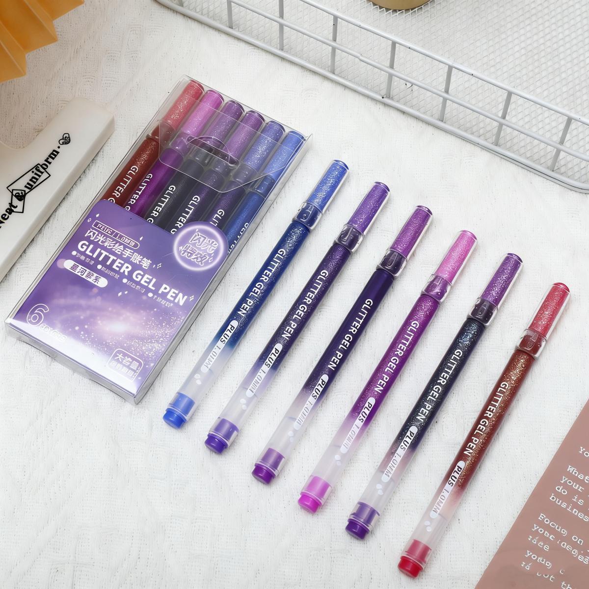 24/6 Colors Glitter Effects Gel Pens Writing Pens Set Paper Cardstock Diary Drawing Marking Coloring DIY New Colors фіолетовий
24/6 Colors Glitter Effects Gel Pens Writing Pens Set Paper Cardstock Diary Drawing Marking Coloring DIY New Colors фіолетовий