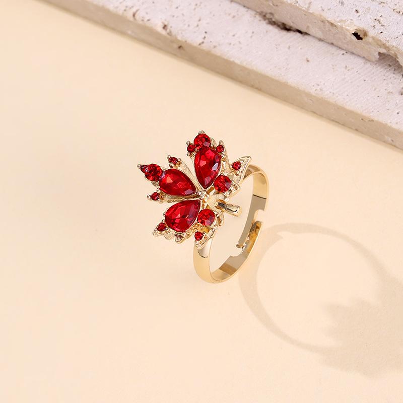 New light luxury red maple leaf jewelry exquisite zircon light luxury versatile high-end ring women золотой
New light luxury red maple leaf jewelry exquisite zircon light luxury versatile high-end ring women золотой