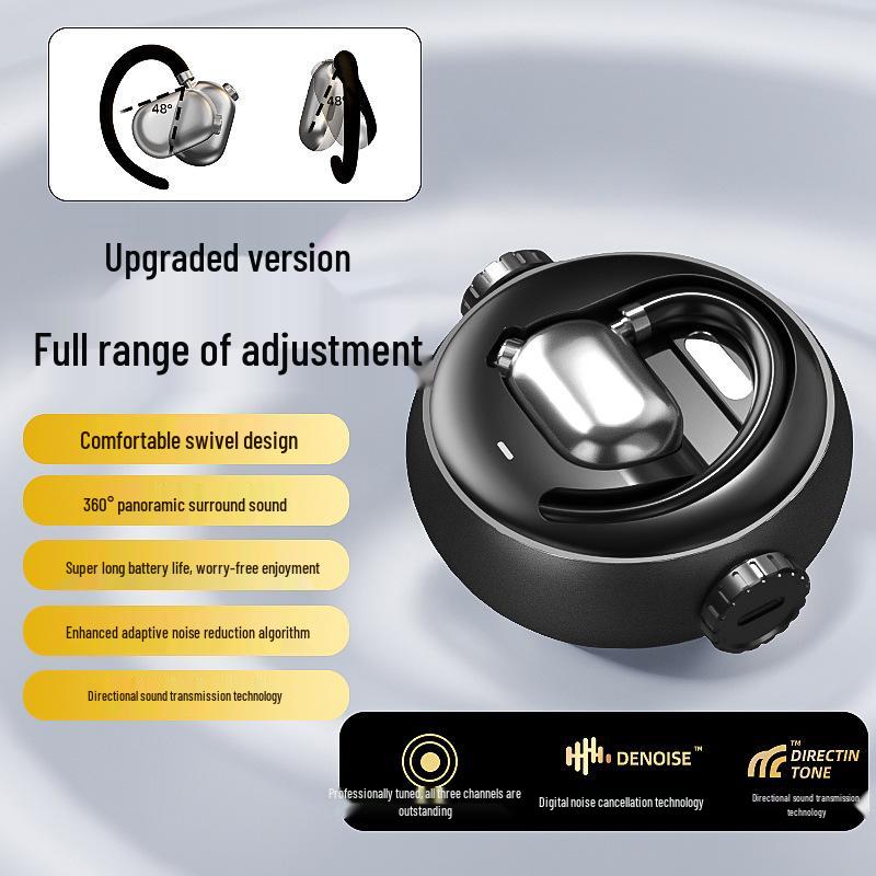 Smart AI Open-Ear Bluetooth Earbuds with Clip-On Universal Rotation, Model S101 чорний
Smart AI Open-Ear Bluetooth Earbuds with Clip-On Universal Rotation, Model S101 чорний
