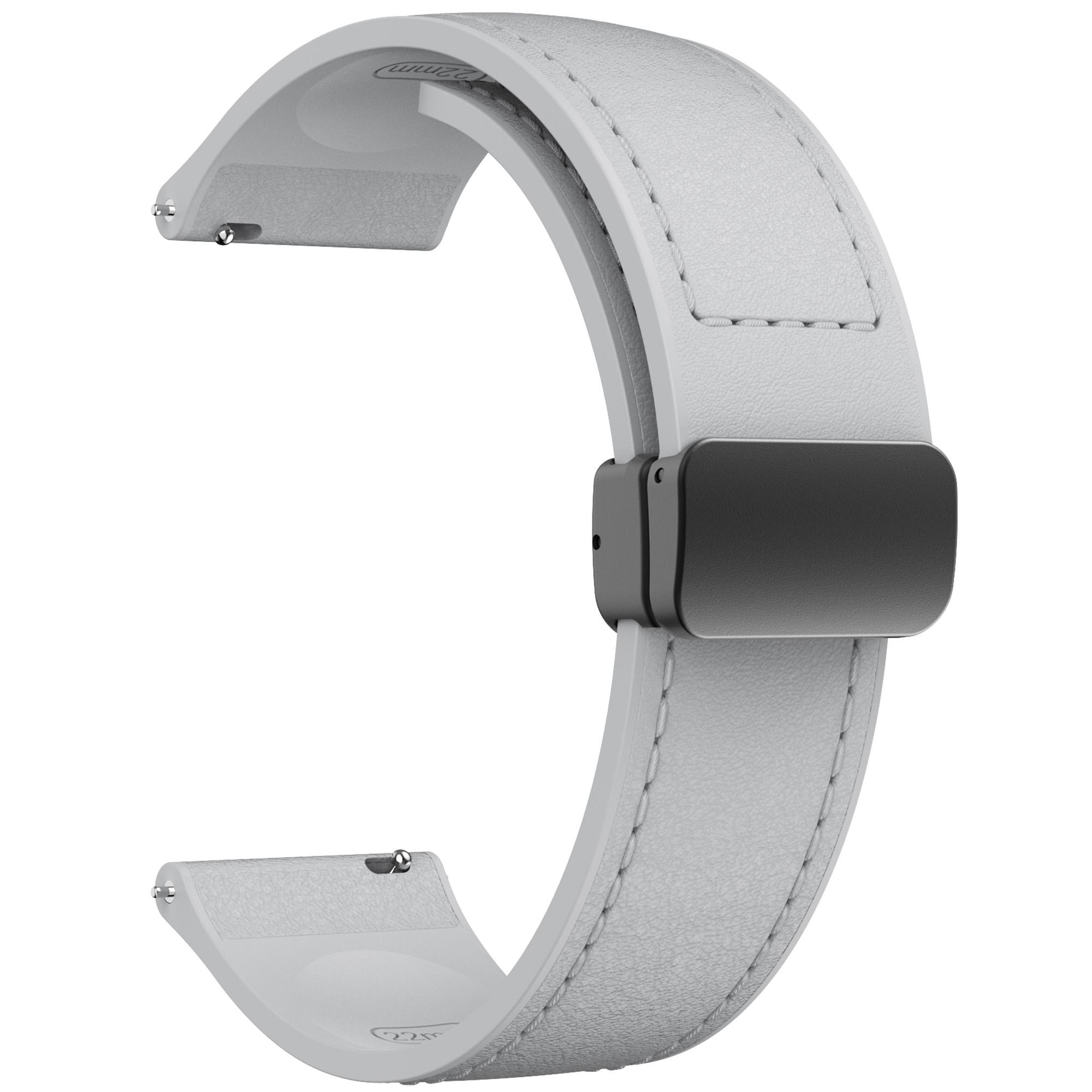 For Huawei Watch GT 3 42mm/GT 3 Pro 43mm Watch Band 20mm Leather Coated Silicone Strap with Magnetic Buckle Light Grey
For Huawei Watch GT 3 42mm/GT 3 Pro 43mm Watch Band 20mm Leather Coated Silicone Strap with Magnetic Buckle Light Grey