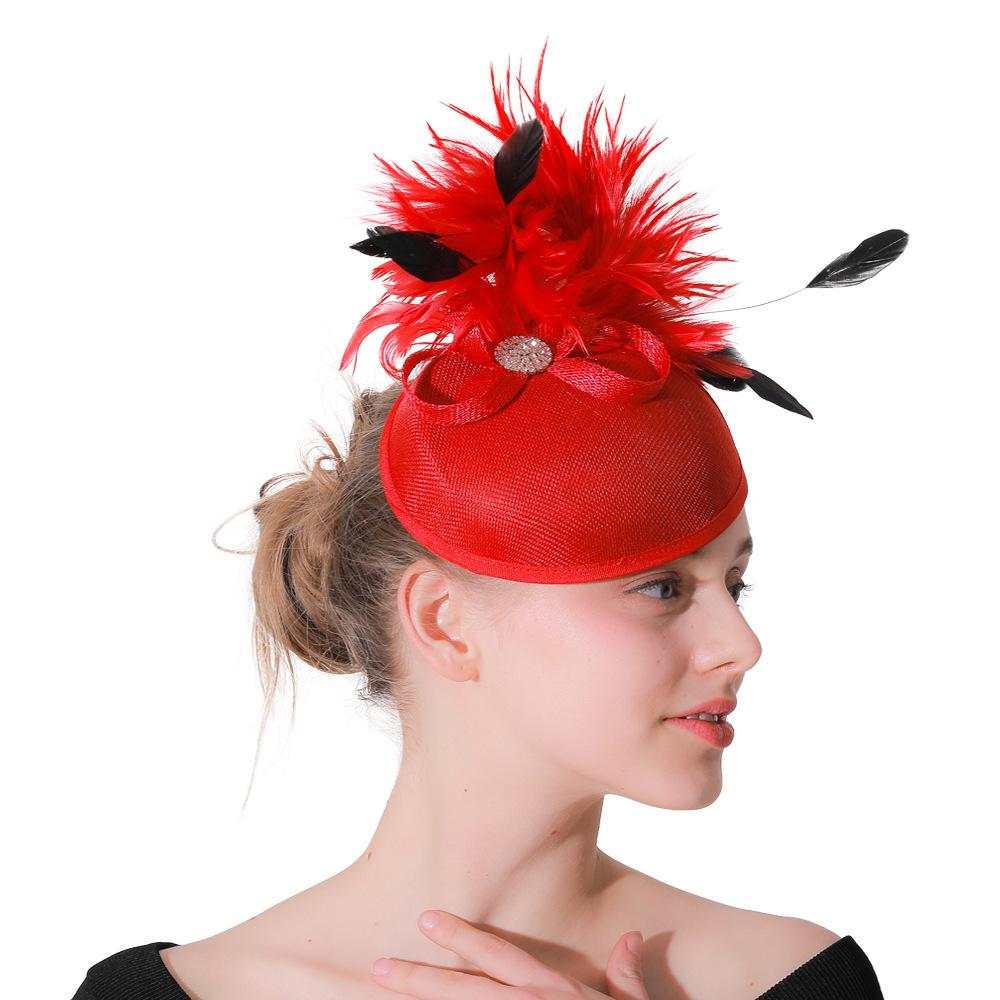 European And American Retro Hemp Yarn Headgear, Feather Mesh Yarn, Stewardess Top Hat, Ball Banquet Horse Racing Top Hat красный
European And American Retro Hemp Yarn Headgear, Feather Mesh Yarn, Stewardess Top Hat, Ball Banquet Horse Racing Top Hat красный