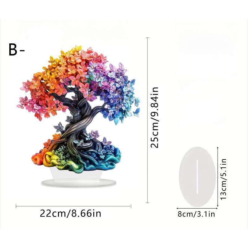 Colorful Tree of Life Acrylic Ornaments with Butterfly Room Decoration Aesthetics, Study Decorations, Gifts for Friends and Family B
Colorful Tree of Life Acrylic Ornaments with Butterfly Room Decoration Aesthetics, Study Decorations, Gifts for Friends and Family B