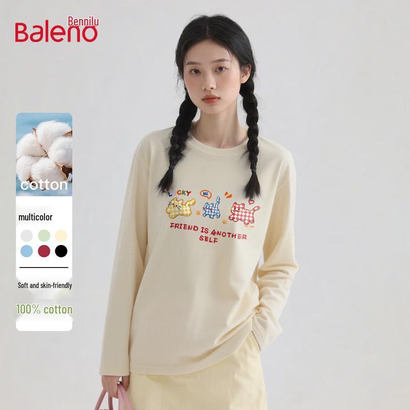 Жіноча бавовняна футболка з довгим рукавом Baleno L
Жіноча бавовняна футболка з довгим рукавом Baleno L