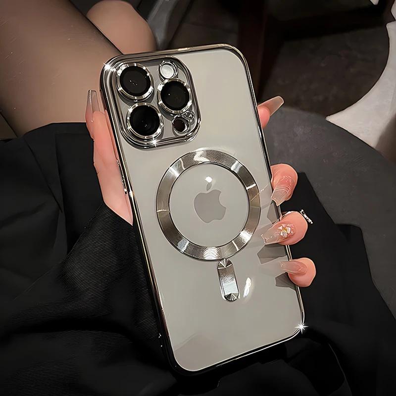 Модные магнитные чехлы для iPhone 15 14 13 12 11 Pro Max Plus для чехла Magsafe с покрытием, прозрачный мягкий силиконовый чехол для беспроводной зарядки For iPhone 14 ProMax темно-зеленого
Модные магнитные чехлы для iPhone 15 14 13 12 11 Pro Max Plus для чехла Magsafe с покрытием, прозрачный мягкий силиконовый чехол для беспроводной зарядки For iPhone 14 ProMax темно-зеленого