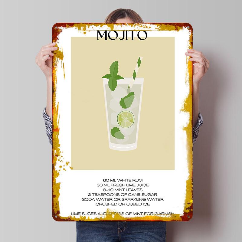 Mojito Recipe Printed Poster Customized Wall Art Retro Vintage Metal Tin Signs for Desk Decor Mancave Decoration Room Man Cave 7.9x11.8In(20x30cm)
Mojito Recipe Printed Poster Customized Wall Art Retro Vintage Metal Tin Signs for Desk Decor Mancave Decoration Room Man Cave 7.9x11.8In(20x30cm)