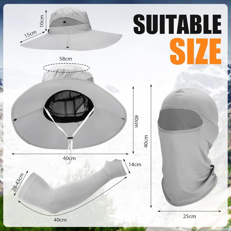 8 Pcs Sun Hat Fishing Hats UV Protection Wide Brim Bucket Balaclava Face Mask Arm Sleeves for Men United States
8 Pcs Sun Hat Fishing Hats UV Protection Wide Brim Bucket Balaclava Face Mask Arm Sleeves for Men United States