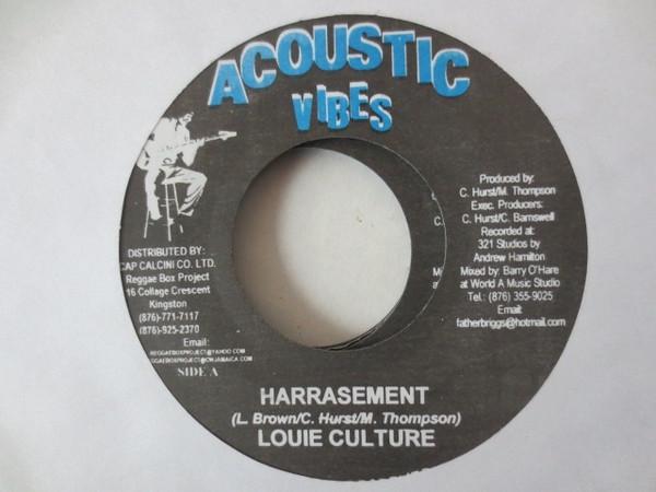 7inch Record LOUIE CULTURE - Harrasement NONE Acoustic Vibes 2004 Jamaica Reggae, Ska & Dub Used
7inch Record LOUIE CULTURE - Harrasement NONE Acoustic Vibes 2004 Jamaica Reggae, Ska & Dub Used