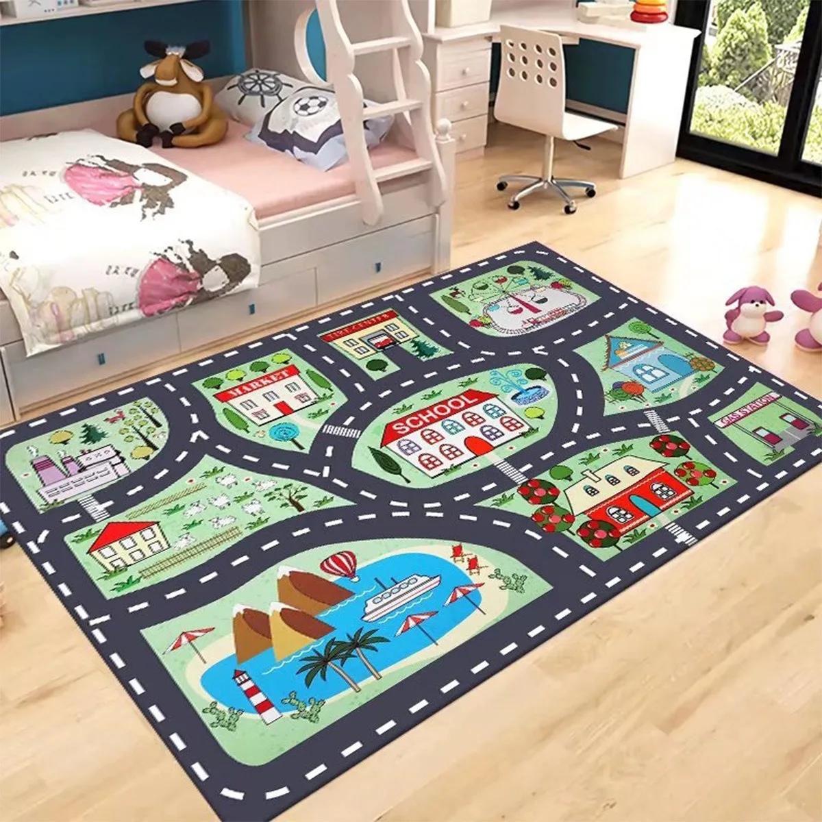 Children s Fun Toy Car Traffic Road Carpet Living Room Sofa Bedroom Study Kitchen Entrance Door Rug Non-slip Home Decor Mat 40x60cm
Children s Fun Toy Car Traffic Road Carpet Living Room Sofa Bedroom Study Kitchen Entrance Door Rug Non-slip Home Decor Mat 40x60cm