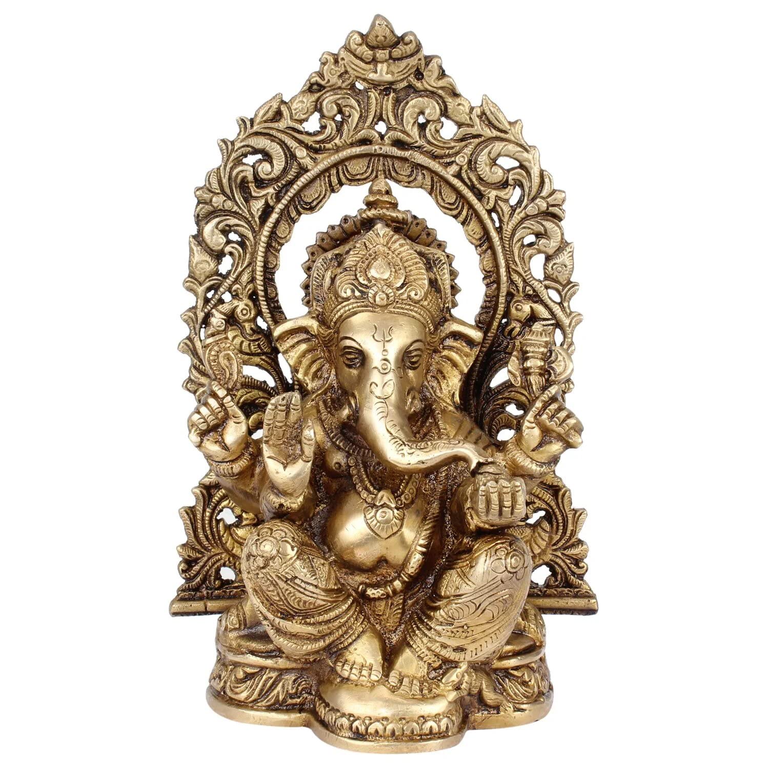 God Ganesha Vinayak Ganpati Sitting Statue, Ganesh Idol, Gold, Brass - 7.5 Inch
God Ganesha Vinayak Ganpati Sitting Statue, Ganesh Idol, Gold, Brass - 7.5 Inch