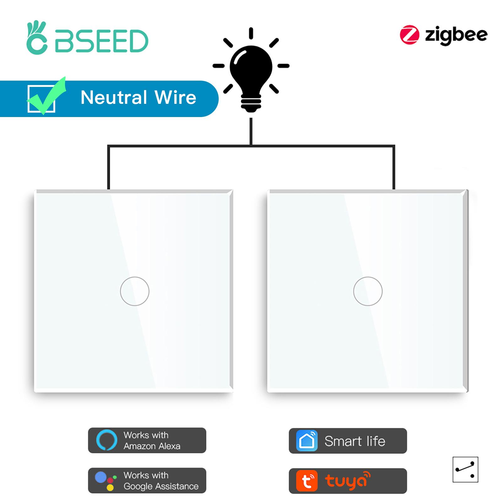 BSEED Zigbee переключатель настенный умный выключатель света 1 группа 2 направления для работы на лестнице с приложением Tuya Alexa Smart Home нейтральный провод 
BSEED Zigbee переключатель настенный умный выключатель света 1 группа 2 направления для работы на лестнице с приложением Tuya Alexa Smart Home нейтральный провод