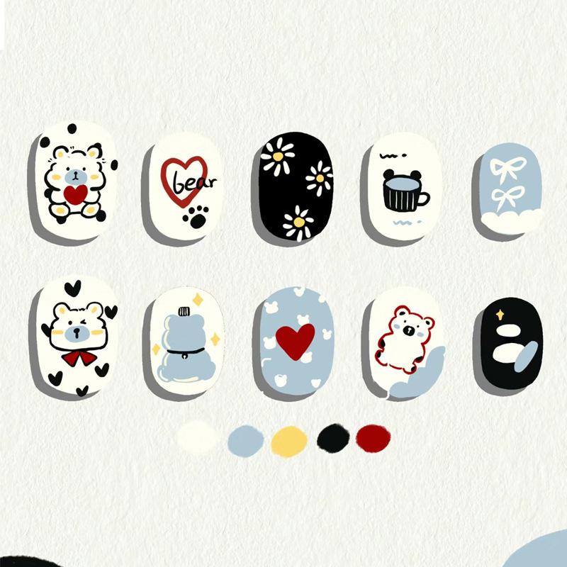 24-Piece Cute Cartoon Graffiti Nail Art for Kids - Removable False Nails Set for Little Girls Glue Version
24-Piece Cute Cartoon Graffiti Nail Art for Kids - Removable False Nails Set for Little Girls Glue Version