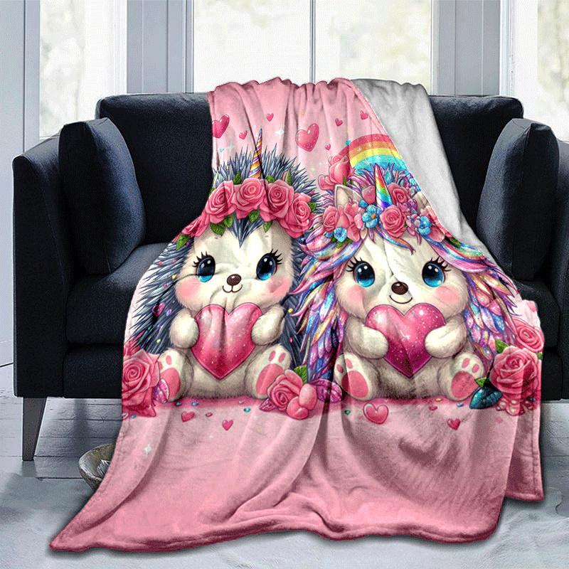 1pc Hedgehog Printing Lightweight Flannel Blanket, Comfortable and Warm Blanket, for Camping Sofa Bed and Couch Office, Gift 100x150cm
1pc Hedgehog Printing Lightweight Flannel Blanket, Comfortable and Warm Blanket, for Camping Sofa Bed and Couch Office, Gift 100x150cm