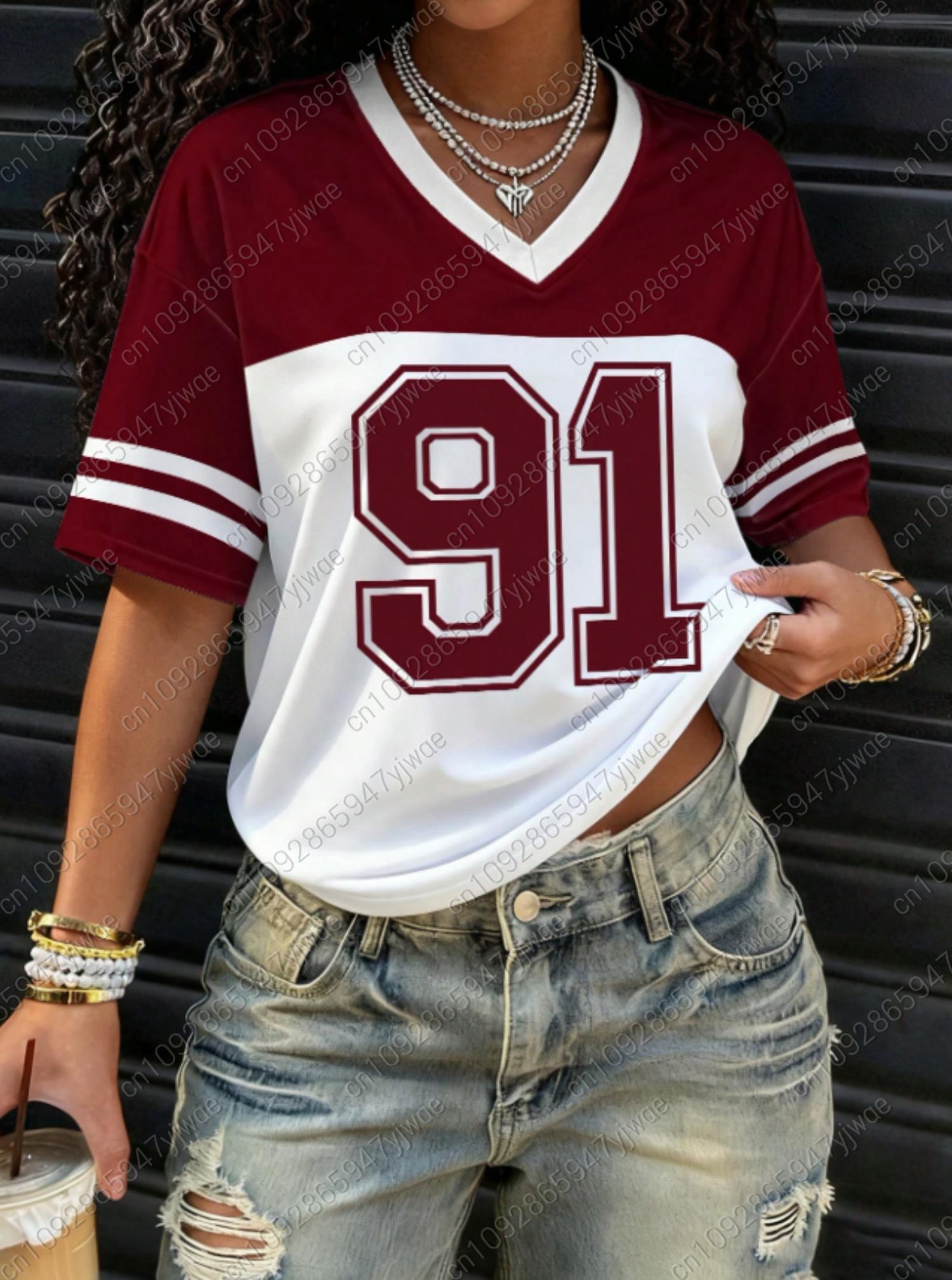 American style women s printed lightweight and breathable V-neck short-sleeved baseball T-shirt, women s sports T-shirt. XXS
American style women s printed lightweight and breathable V-neck short-sleeved baseball T-shirt, women s sports T-shirt. XXS