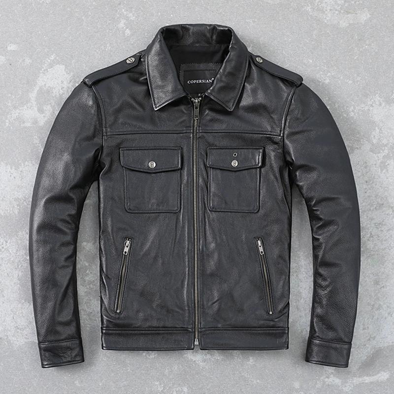 Китайский размер Мужская кожаная куртка Тонкая натуральная коровья кожа Осень 4XL
Китайский размер Мужская кожаная куртка Тонкая натуральная коровья кожа Осень 4XL
