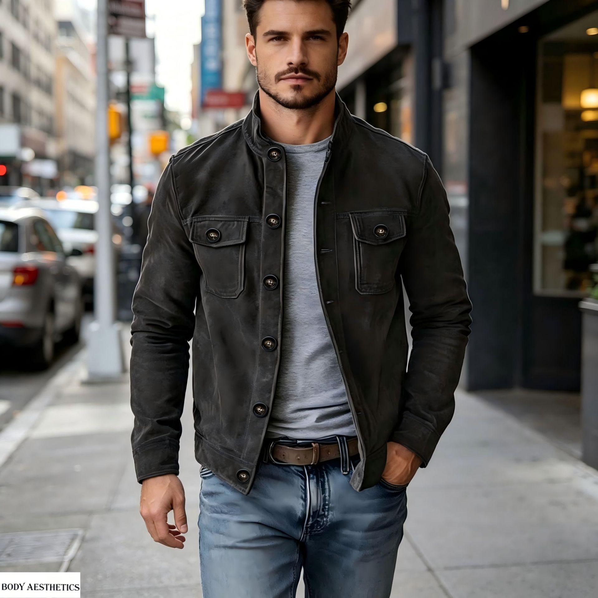 2026 Men s Suede Jacket - European & American Spring/Autumn Stand Collar Fashion Extra Extra Extra Large серый
2026 Men s Suede Jacket - European & American Spring/Autumn Stand Collar Fashion Extra Extra Extra Large серый