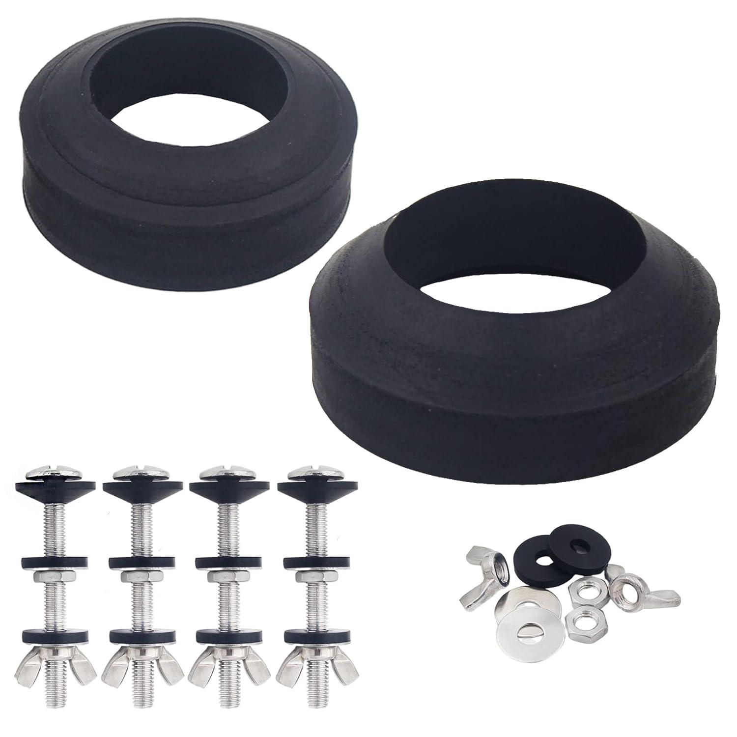 3-Inch Two-Piece Toilet Tank Fittings with M8 Screws & Black Rubber Foam Pad for Squat Toilets
3-Inch Two-Piece Toilet Tank Fittings with M8 Screws & Black Rubber Foam Pad for Squat Toilets