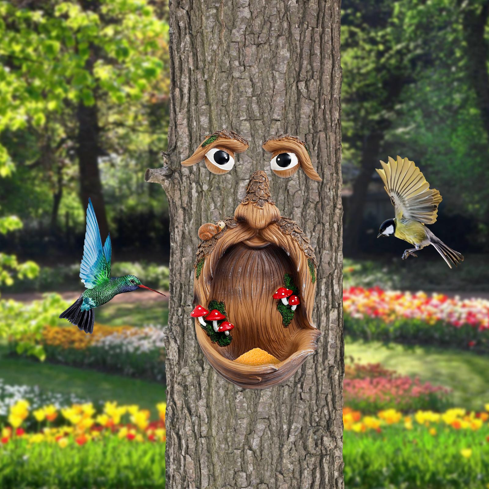 Tree Faces Bird Feeder Decorative Outdoor Old Man Face Bird Feeder Unique Garden Easter Art Decor Resin Crafts for Yard Outside коричневий
Tree Faces Bird Feeder Decorative Outdoor Old Man Face Bird Feeder Unique Garden Easter Art Decor Resin Crafts for Yard Outside коричневий