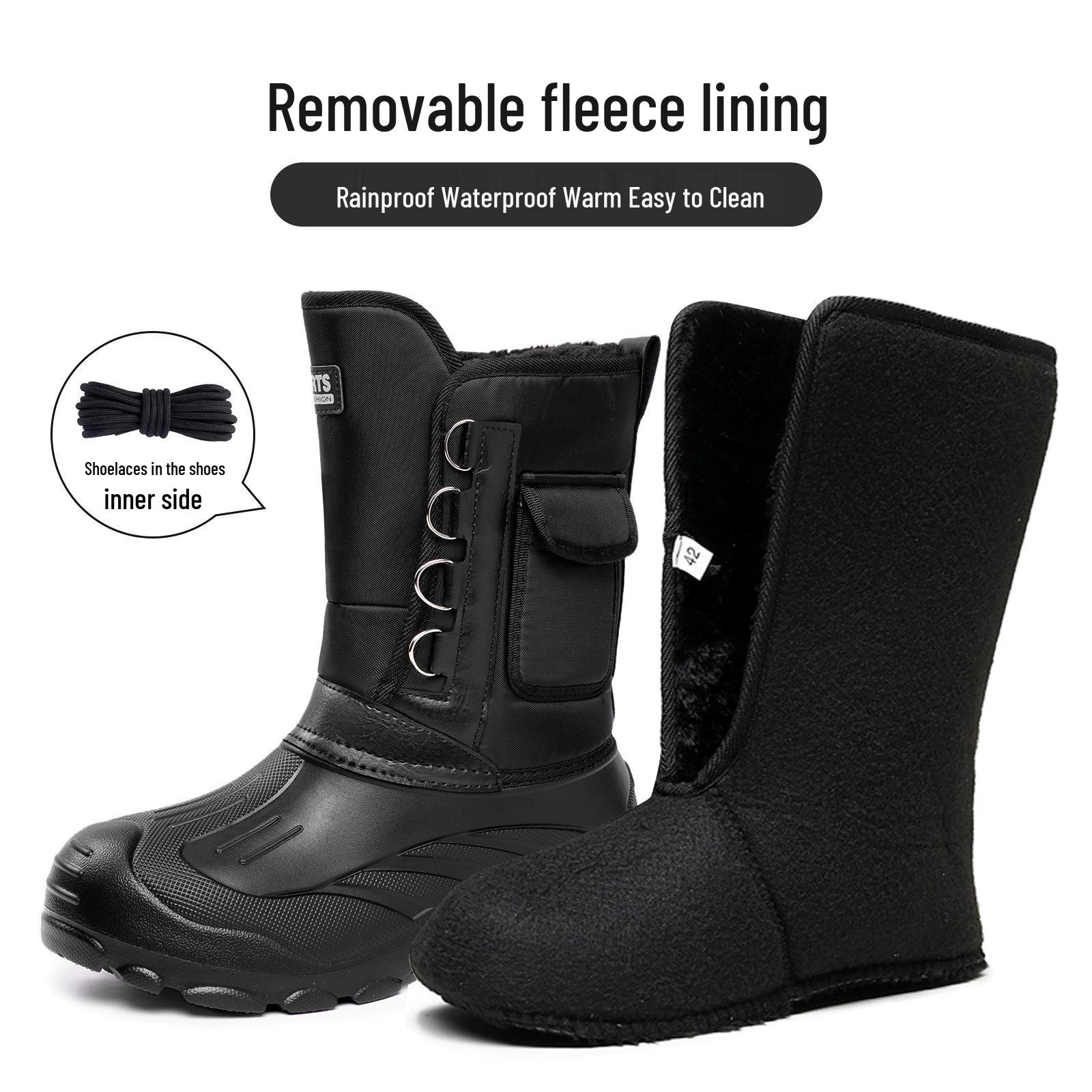 Men s Waterproof Snow Boots - Warm Cotton, Anti-Slip, Thickened Long Boots with Added Fleece, Large Size, Cold-Proof. 40
Men s Waterproof Snow Boots - Warm Cotton, Anti-Slip, Thickened Long Boots with Added Fleece, Large Size, Cold-Proof. 40