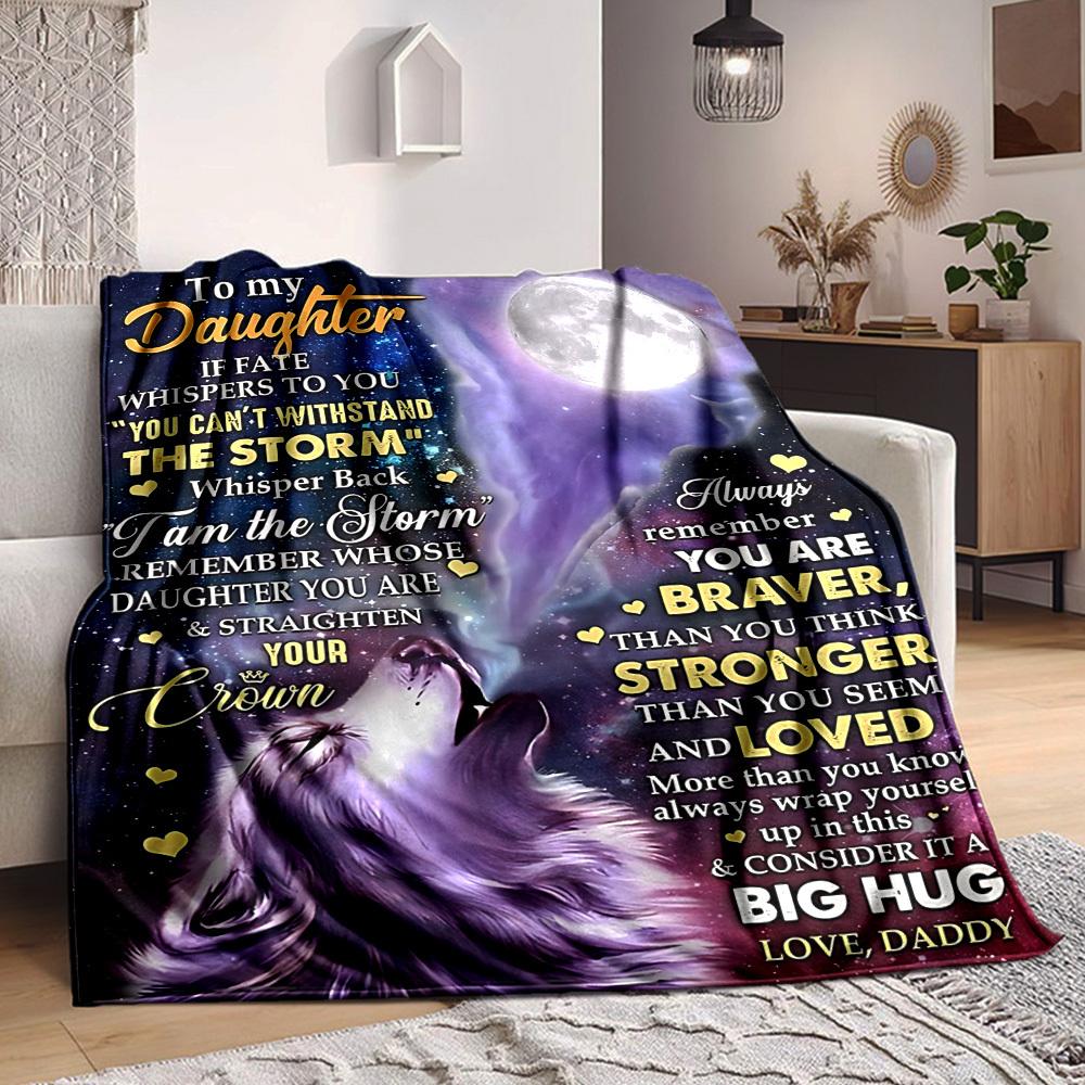 1pc To Daughter Inspirational Quotes Blanket - Perfect Gift for Birthdays, Christmas & Halloween- Soft, Warm & Versatile yy250909183 75x90cm
1pc To Daughter Inspirational Quotes Blanket - Perfect Gift for Birthdays, Christmas & Halloween- Soft, Warm & Versatile yy250909183 75x90cm