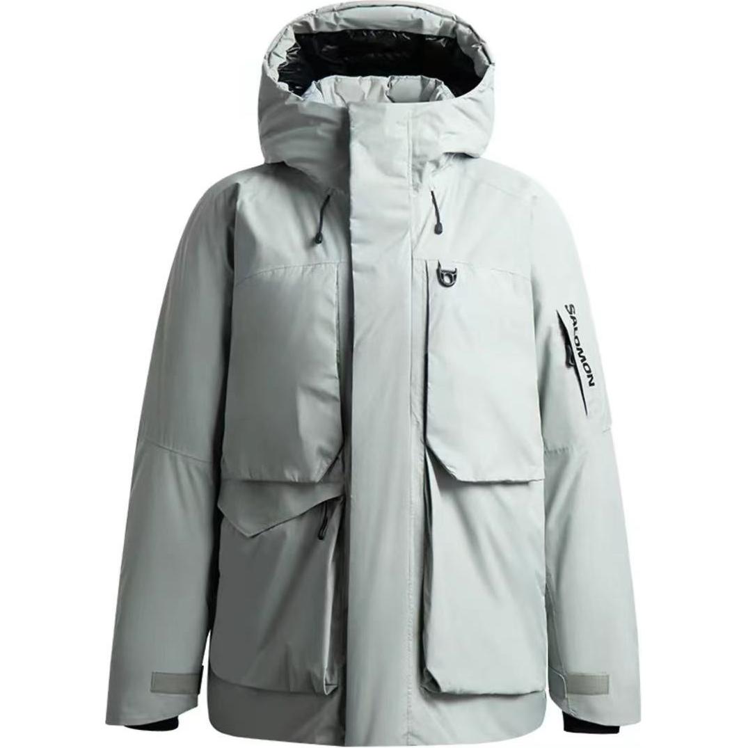 Salomon Outlife Outdoor Series Waterproof Down Hooded Warm Breathable Jacket Unisex Jackets Iron-Gray C19971 L
Salomon Outlife Outdoor Series Waterproof Down Hooded Warm Breathable Jacket Unisex Jackets Iron-Gray C19971 L