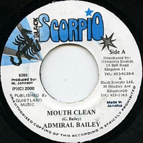 7inch Record ADMIRAL BAILEY / HAZZARD - Mouth Clean / My Auntie Black Scorpio 2000 Jamaica Reggae, Ska & Dub
7inch Record ADMIRAL BAILEY / HAZZARD - Mouth Clean / My Auntie Black Scorpio 2000 Jamaica Reggae, Ska & Dub