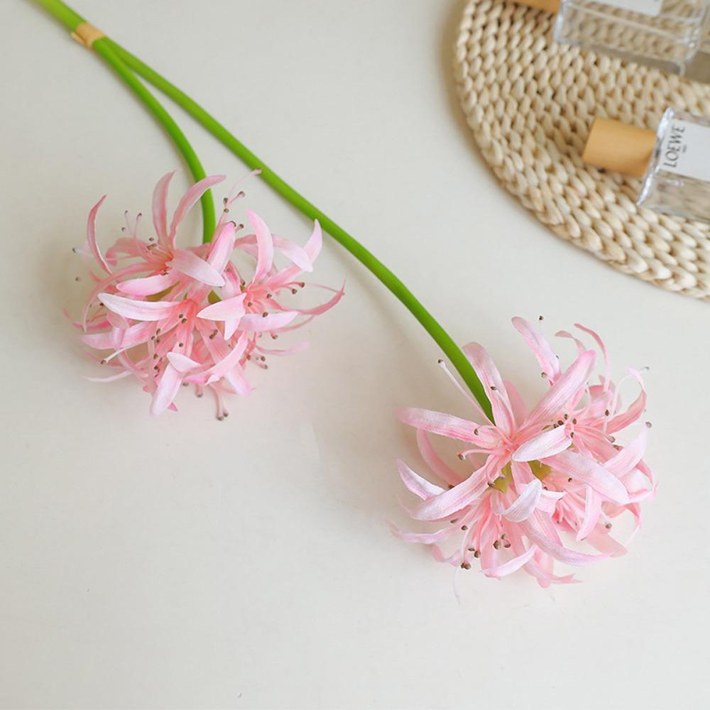 2 Головки Искусственная Шелковая Цветочная Ветка Реалистичные Искусственные Цветы Декор для Сада на Открытом Воздухе розовый