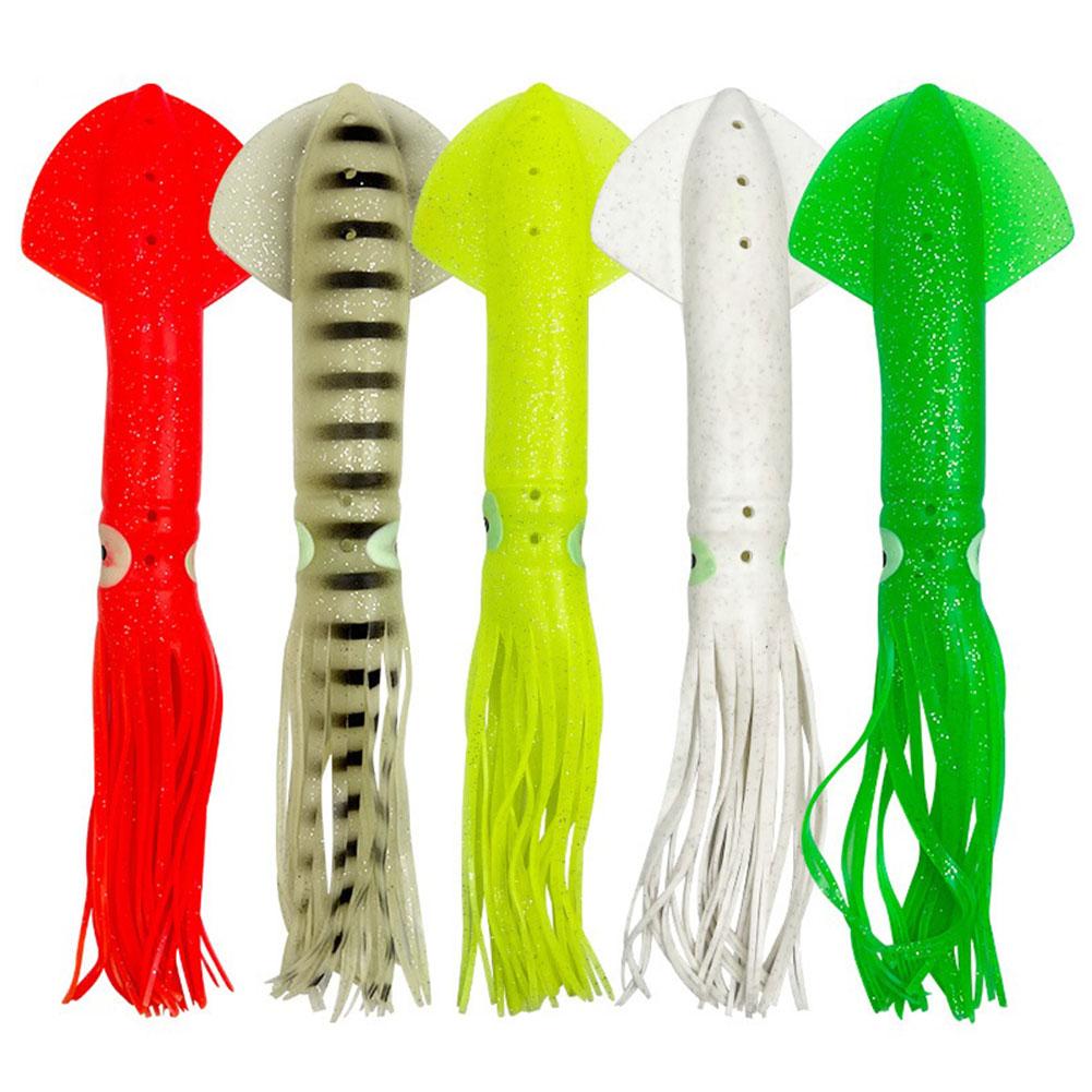 5 шт. 30 см Рыболовные Мягкие Приманки Светящийся Осьминог Морская Рыбалка Воблер Силиконовая Приманка Кальмар Искусственная Приманка для Морской Воды