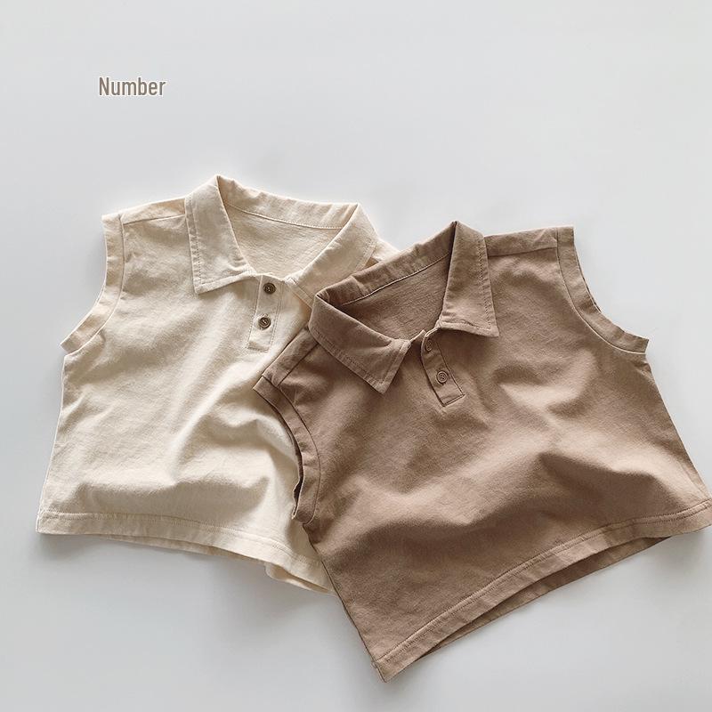 2025 Summer Korean Style Cotton Sleeveless Vest for Toddlers - Boys & Girls Casual Loose T-shirt 120cm абрикосовий/вершковий
2025 Summer Korean Style Cotton Sleeveless Vest for Toddlers - Boys & Girls Casual Loose T-shirt 120cm абрикосовий/вершковий