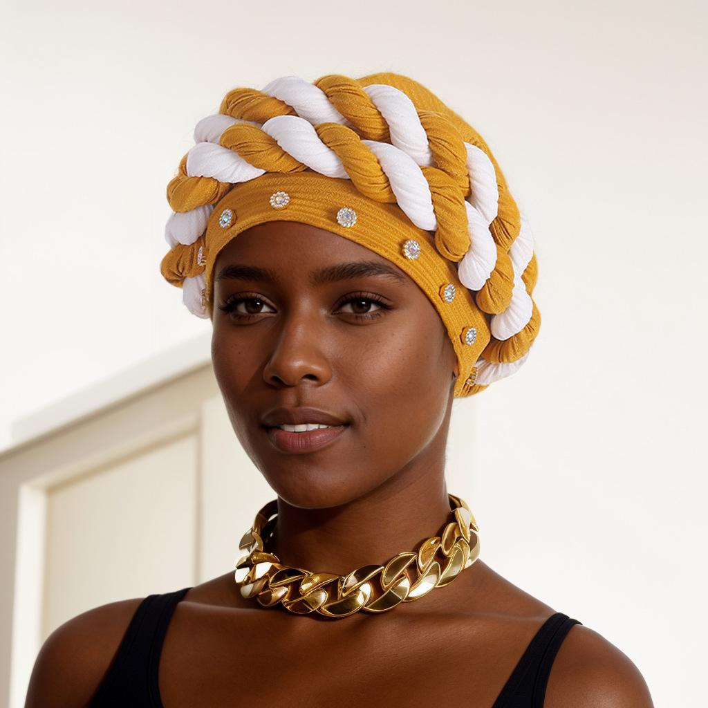 Muslim Rhinestone Hijab Hat Two-color Braid Headscarf Bonnet Turban Cap дубильна кора
Muslim Rhinestone Hijab Hat Two-color Braid Headscarf Bonnet Turban Cap дубильна кора