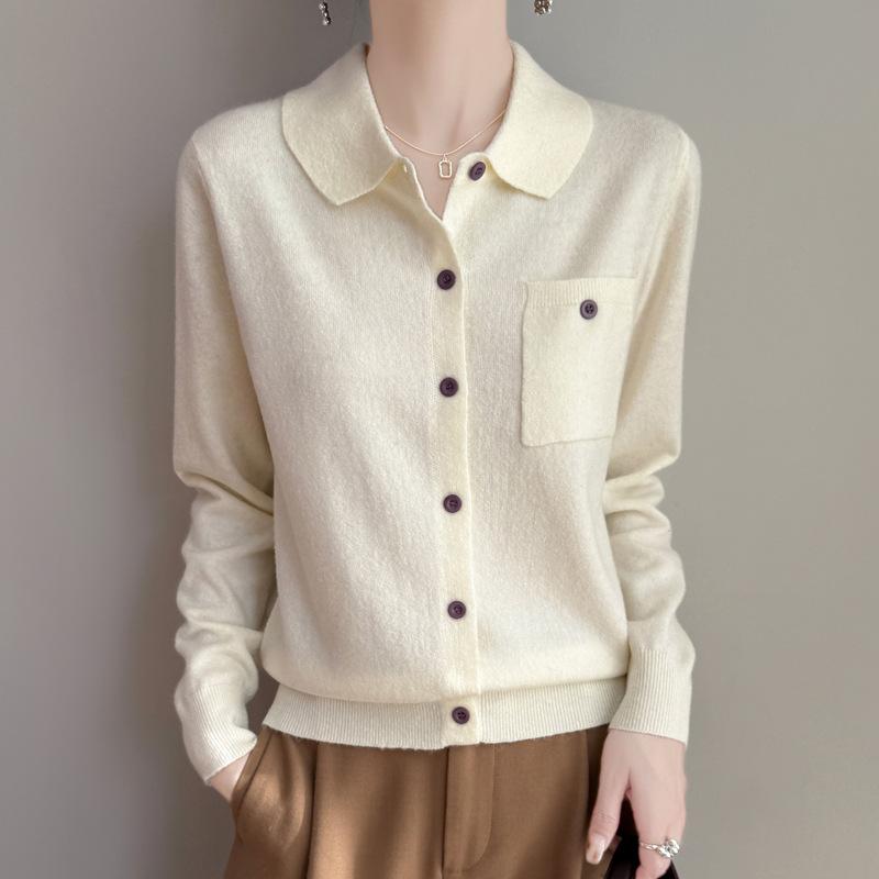 Spring and Autumn New Casual Simple Lapel Knitted Cardigan Solid Color Single Pocket Sweater Jacket M
Spring and Autumn New Casual Simple Lapel Knitted Cardigan Solid Color Single Pocket Sweater Jacket M