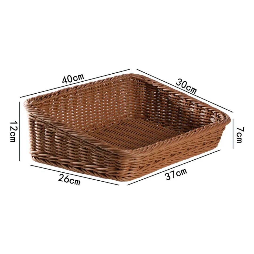 Woven Rattan Basket for Kitchen Organizing Produce Display Restaurant Serving Tray Grocery Bakery Serving Picnic Gift Baskets S коричневый
Woven Rattan Basket for Kitchen Organizing Produce Display Restaurant Serving Tray Grocery Bakery Serving Picnic Gift Baskets S коричневый