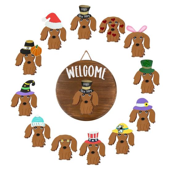 1 Set Front Cartoon Design Door Sign Interchangeable Burr-free with Lanyard Eco-friendly Decorative Smooth Edge Dog Welcome
1 Set Front Cartoon Design Door Sign Interchangeable Burr-free with Lanyard Eco-friendly Decorative Smooth Edge Dog Welcome