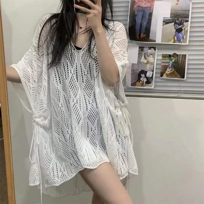 2024 Summer Women s V-Neck Hollow Knit Cardigan: Loose, Long, Three-Quarter Sleeve Sweater One Size білий
2024 Summer Women s V-Neck Hollow Knit Cardigan: Loose, Long, Three-Quarter Sleeve Sweater One Size білий
