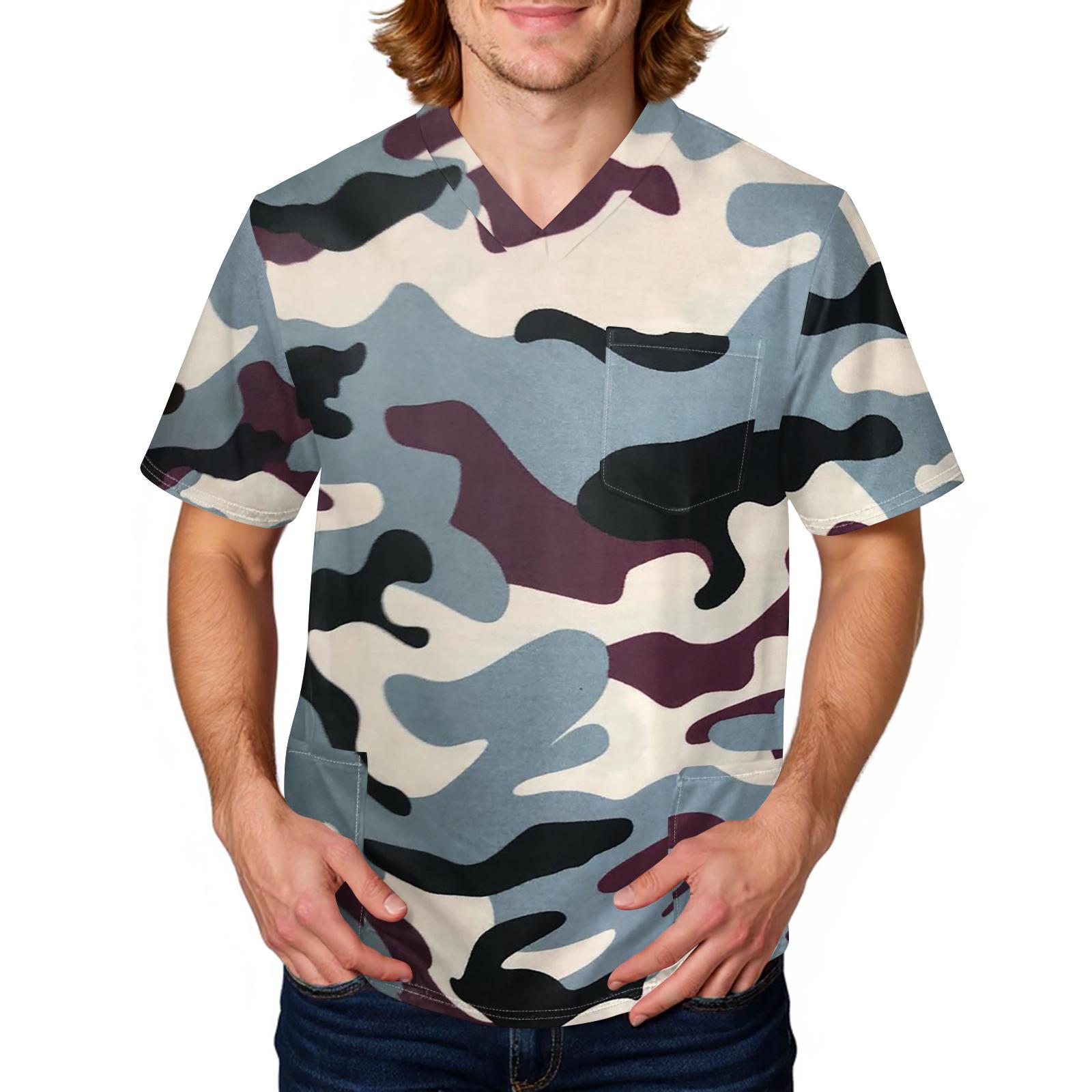 Mens Scrubs Camo Print V Neck Scrub Tops Comfortable Scrubs Uniforms for Men Uniforms & Scrubs XXXXXL
Mens Scrubs Camo Print V Neck Scrub Tops Comfortable Scrubs Uniforms for Men Uniforms & Scrubs XXXXXL