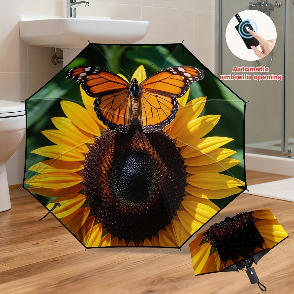 1pc Automatic Open/Close Sunflower & Monarch Butterfly Pattern Umbrella with 10-Rib Thickened Reinforced Frame, Automatic Fold (as the picture,iron&8K)
1pc Automatic Open/Close Sunflower & Monarch Butterfly Pattern Umbrella with 10-Rib Thickened Reinforced Frame, Automatic Fold (as the picture,iron&8K)