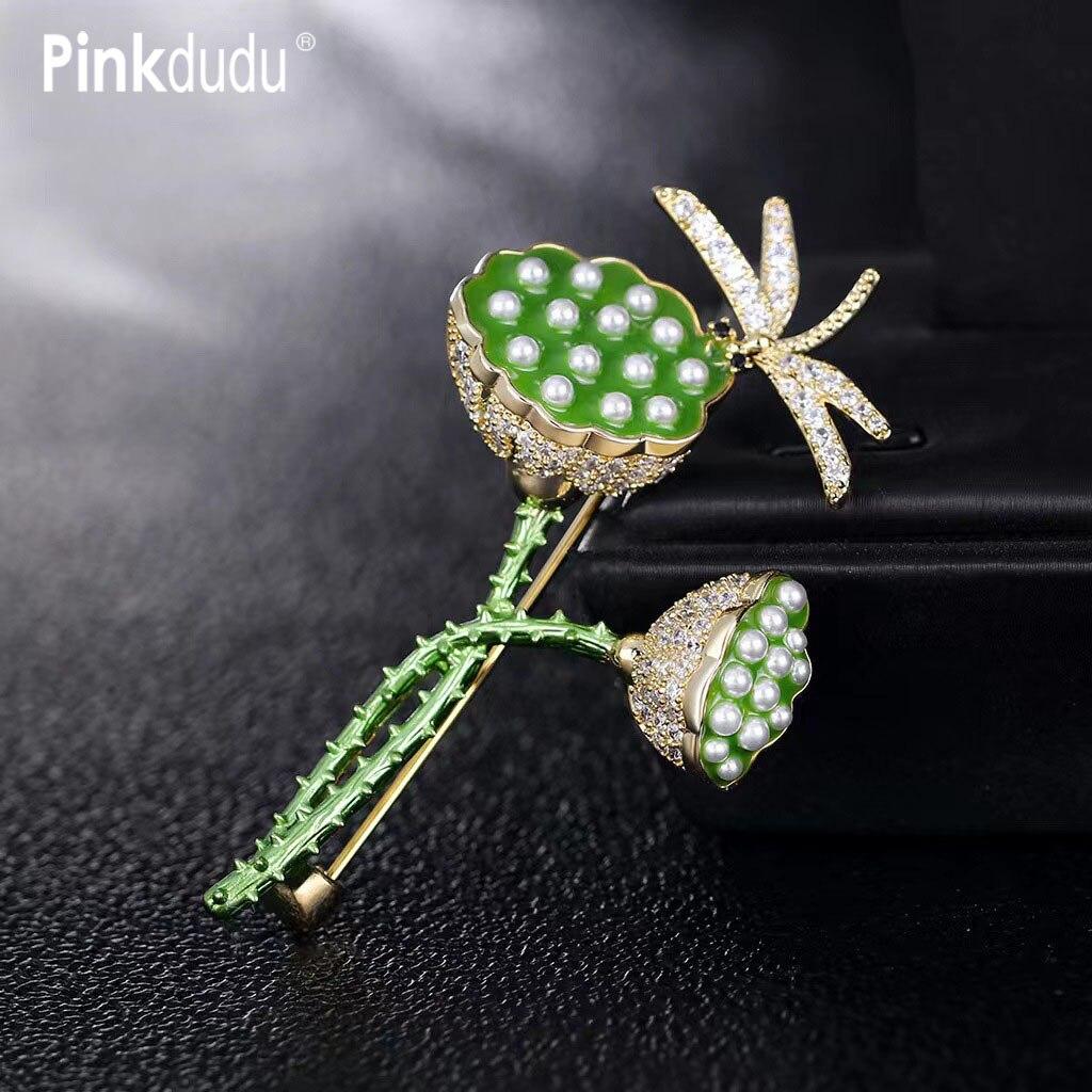 Pinkdudu модная зеленая инкрустированная цирконом брошь в форме лотоса, индивидуальная креативная брошь с искусственным жемчугом и растением для женщин, ювелирные изделия PD1570
Pinkdudu модная зеленая инкрустированная цирконом брошь в форме лотоса, индивидуальная креативная брошь с искусственным жемчугом и растением для женщин, ювелирные изделия PD1570