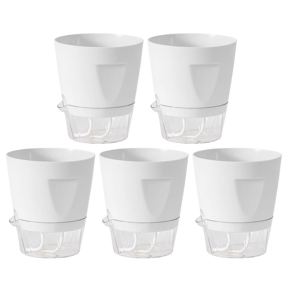 5Pcs Self Watering Pots Automatic Water-Absorbing Flowerpot Transparent Double Layer Plastic Self Watering Planter Office
5Pcs Self Watering Pots Automatic Water-Absorbing Flowerpot Transparent Double Layer Plastic Self Watering Planter Office