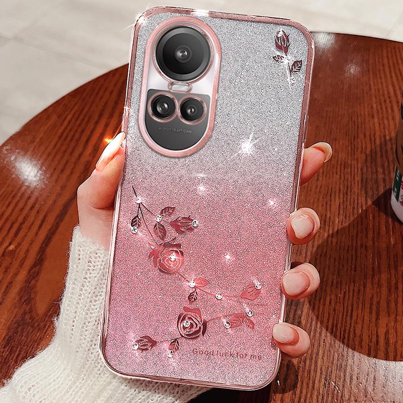 KADEM For Oppo Reno10 Pro 5G (Global)/Reno10 5G (Global) TPU Cover Gradient Glitter Rhinestone Flower Anti-scratch Phone Case Blue
KADEM For Oppo Reno10 Pro 5G (Global)/Reno10 5G (Global) TPU Cover Gradient Glitter Rhinestone Flower Anti-scratch Phone Case Blue