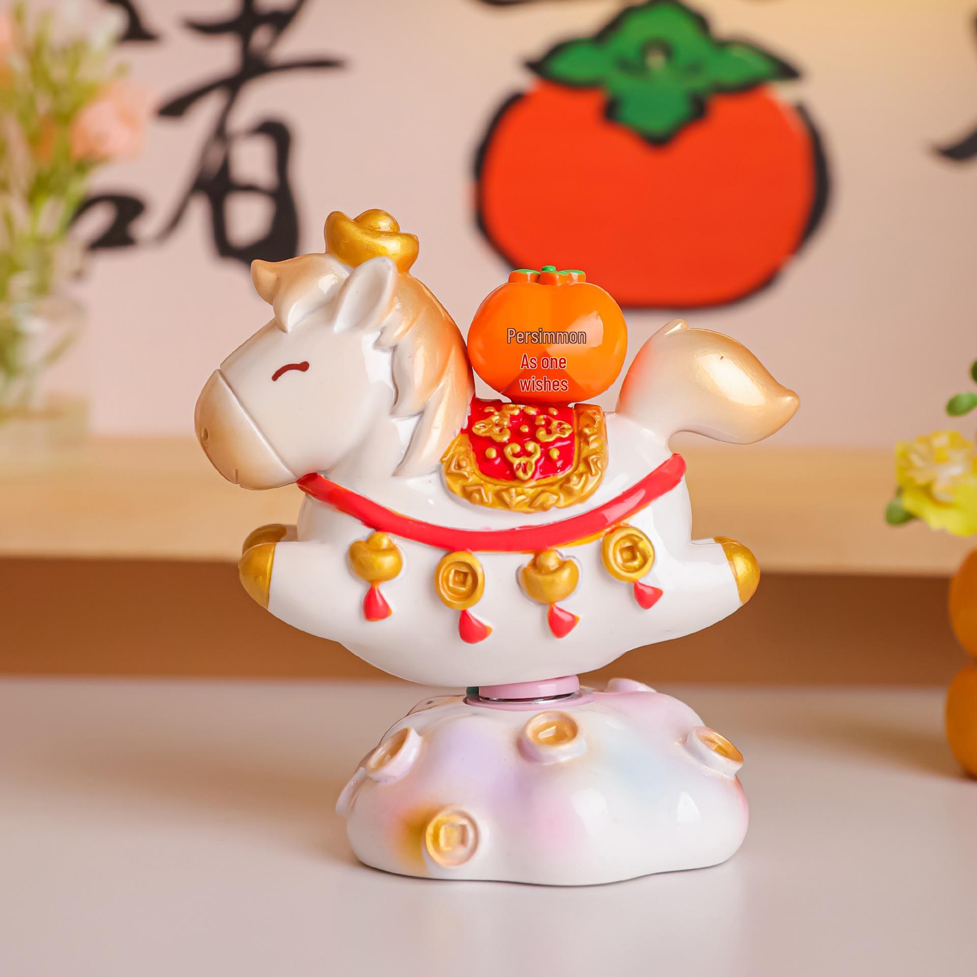 Year of the Horse Rotating Desktop Ornament - Perfect New Year Gift for Girls! Only White Available, Ideal for Spring Festival!
Year of the Horse Rotating Desktop Ornament - Perfect New Year Gift for Girls! Only White Available, Ideal for Spring Festival!