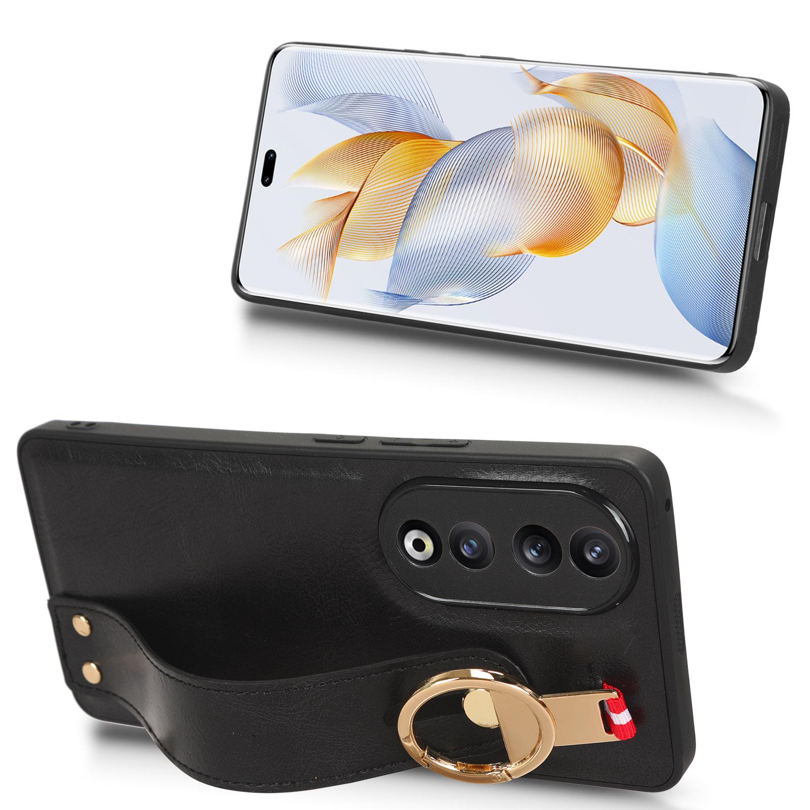For Honor 90 Wristband Kickstand Phone Case PU Leather+PC+TPU Cover with Bottle Opener Black
For Honor 90 Wristband Kickstand Phone Case PU Leather+PC+TPU Cover with Bottle Opener Black