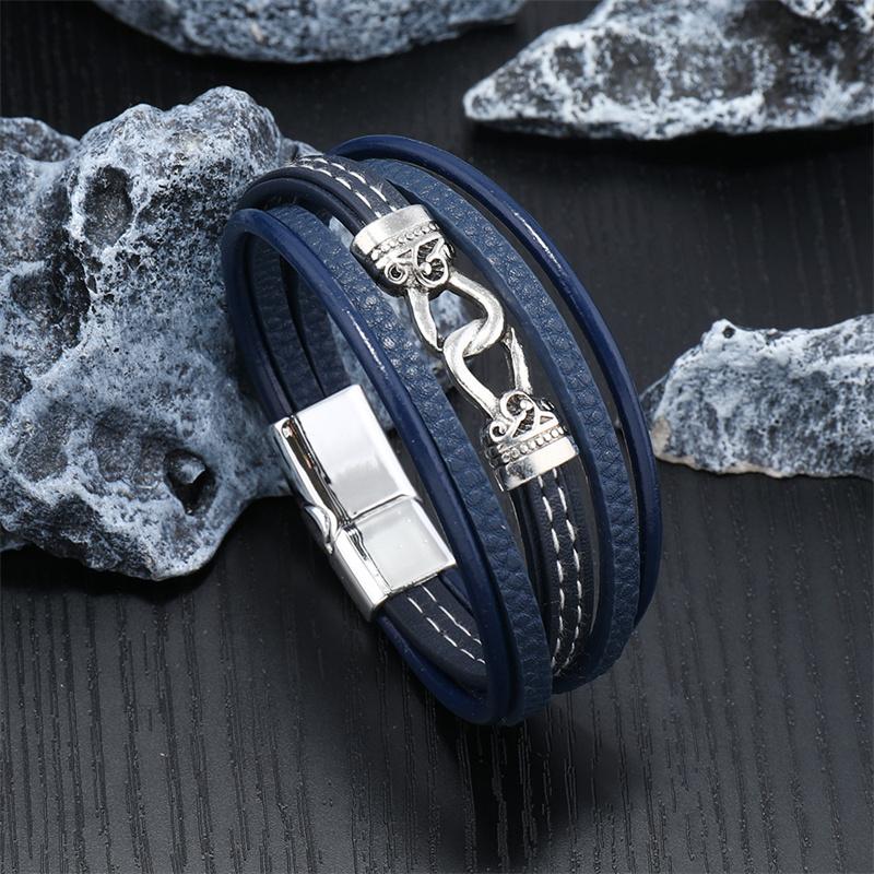 Classic Men s Leather Bracelet New Style Hand-woven Multi-layer Combination Accessory Fashion Man Jewelry Wholesale 21cm
Classic Men s Leather Bracelet New Style Hand-woven Multi-layer Combination Accessory Fashion Man Jewelry Wholesale 21cm