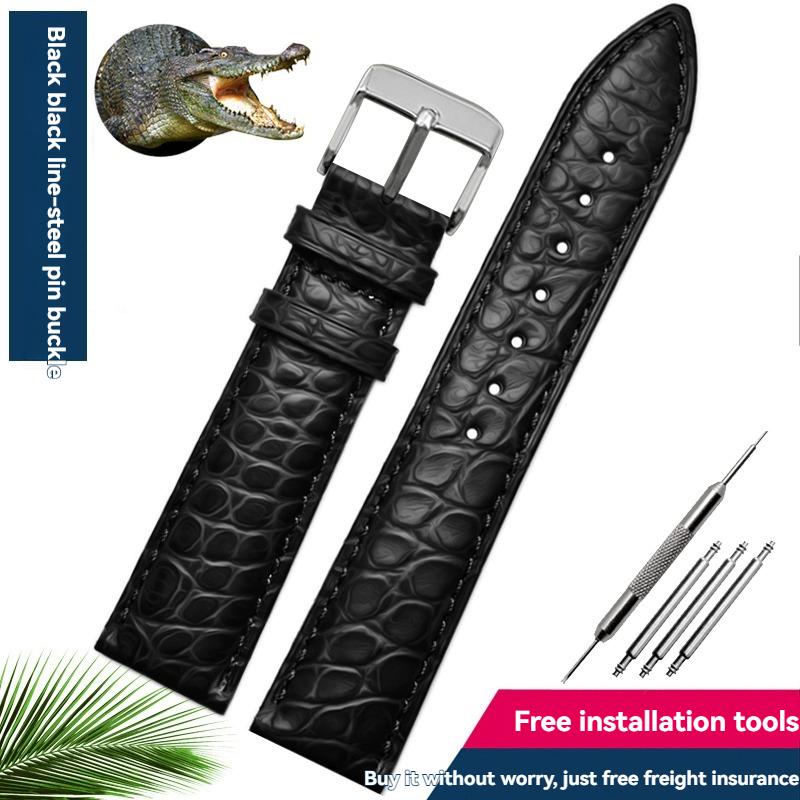 Genuine Crocodile Leather Watch Band - Luxury Strap for Longines Omega Citizen Tissot Rossini Seagull - Butterfly Clasp for Men 14mm width
Genuine Crocodile Leather Watch Band - Luxury Strap for Longines Omega Citizen Tissot Rossini Seagull - Butterfly Clasp for Men 14mm width