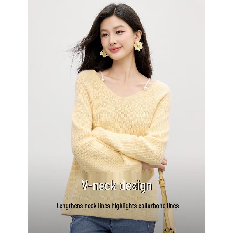 Qiusjiyiren Нежный Сладкий Трикотажный Свитер с V-образным Вырезом S
Qiusjiyiren Нежный Сладкий Трикотажный Свитер с V-образным Вырезом S