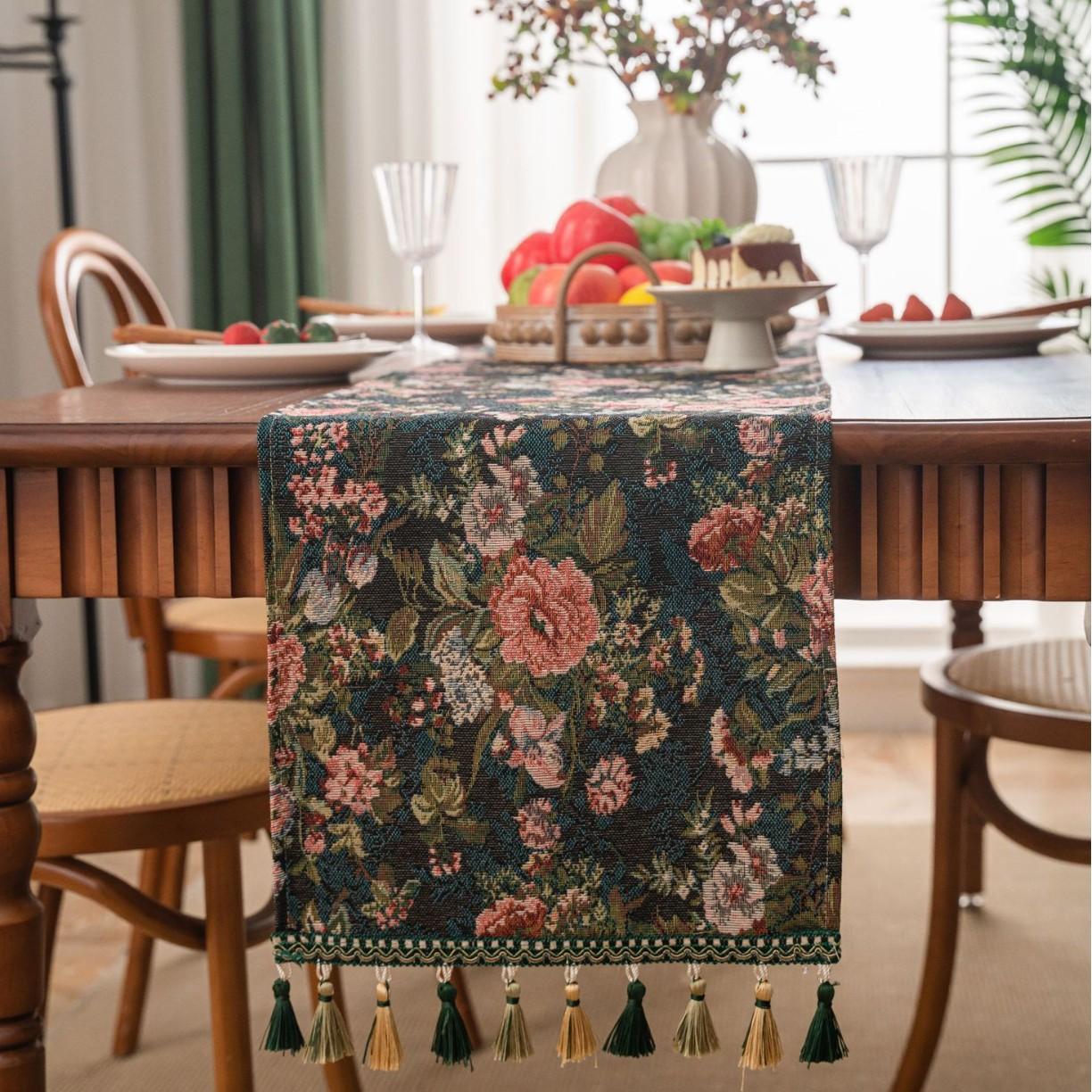 Heat Insulation Dust-proof Vintage Table Runner Tassel Tea Flag Luxury Wedding Table Decoration Pastorale Tablecloth 33x120cm
Heat Insulation Dust-proof Vintage Table Runner Tassel Tea Flag Luxury Wedding Table Decoration Pastorale Tablecloth 33x120cm